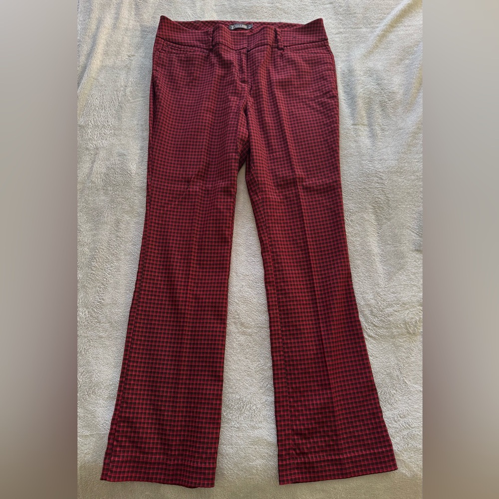 New York & Company Red Checkered Women's Pants